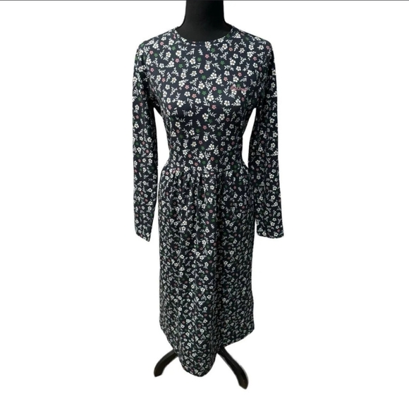 NWT $155 BARBOUR Cassley Floral Long Sleeve Side Pocket Midi Dress Size 4 - Picture 6 of 13